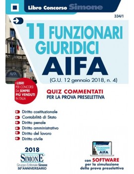 11 FUNZIONARI GIURIDICI AIFA 2018 quiz c