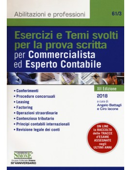 ESERCIZI E TEMI PER COMMERCIALISTA e ESP