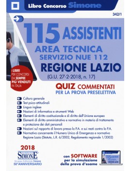 115 ASSISTENTI TAREA TECNICA REGIONE LAZ