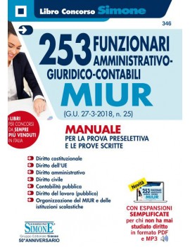 253 MIUR FUNZIONARI AMMINISTRATIVI GIURI