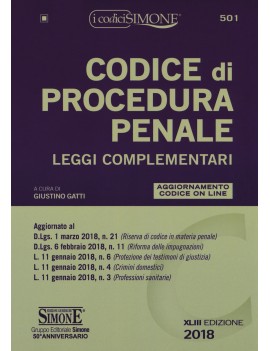 VE CODICE DI PROCEDURA PENALE 2018