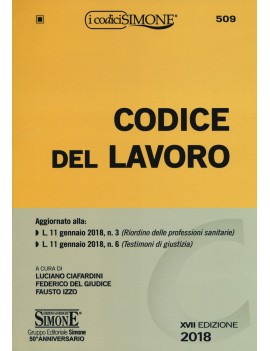 CODICE DEL LAVORO 2018