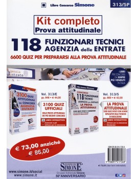 KIT 118 FUNZIONARI TECNICI AGENZIA ENTRA