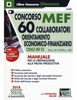 MEF 60 COLLABORATORI AMMINISTRATIVI