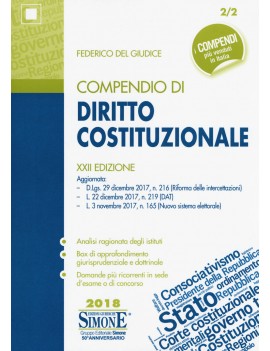 COMPENDIO DI DIRITTO COSTITUZIONALE 2018