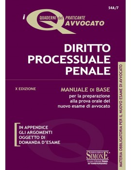 DIRITTO PROCESSUALE PENALE 54A/7  2018