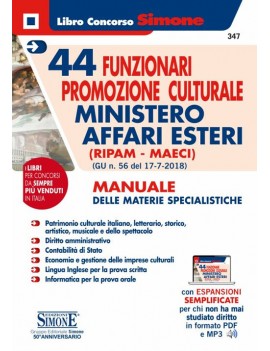 44 FUNZIONARI PROMOZIONE CULTUALE