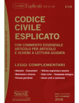 CODICE CIVILE ESPLICATO minor 2018 E1/A