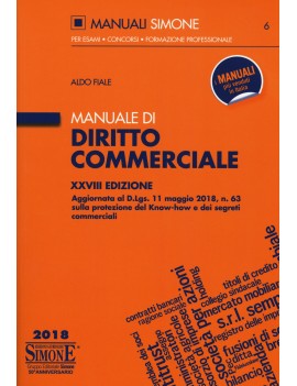 MANUALE DI DIRITTO COMMERCIALE 2018