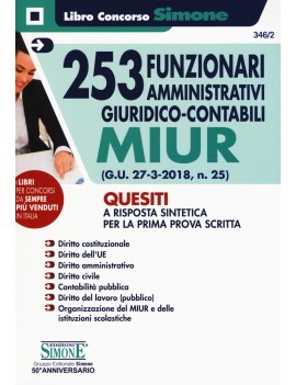 253 MIUR FUNZIONARI AMMINISTRATIVI GIURI