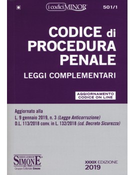 CODICE DI PROCEDURA PENALE 2019 e leggi