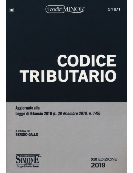 CODICE TRIBUTARIO MINOR 2019