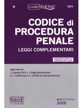 CODICE DI PROCEDURA PENALE 2019