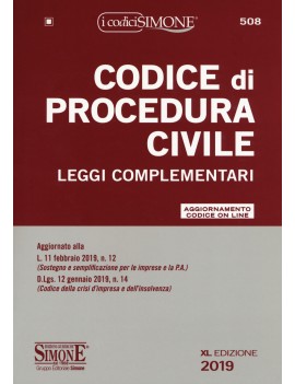 CODICE PROCEDURA CIVILE 2019