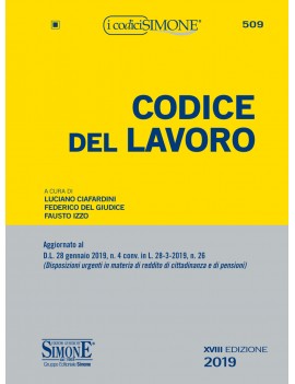 CODICE DEL LAVORO 2019