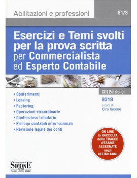 ESERCIZI E TEMI PER COMMERCIALISTA e ESP