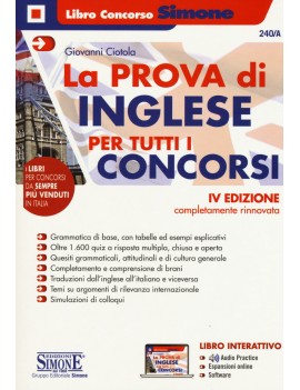 PROVA DI INGLESE PER TUTTI I CONCORSI