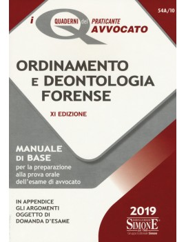 ORDINAMENTO E DEONTOLOGIA FORENSE manual