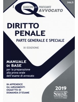 DIRITTO PENALE partte generale e special