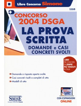 CONCORSO 2004 DSGA prova scritta