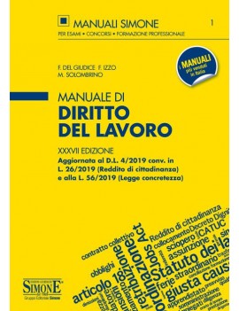 MANUALE DI DIRITTO DEL LAVORO 2019