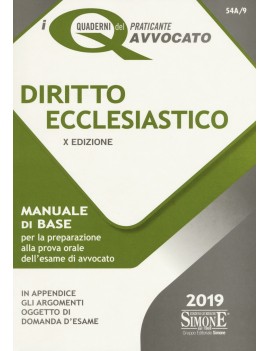 DIRITTO ECCLESIASTICO. MANUALE DI BAS