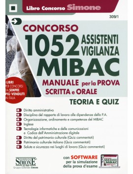 Concorso 1052 Assistenti Vigilanza MIBAC