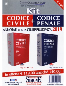 Kit C1 + C3  CIVILE E PENALE  2019 ANNOT