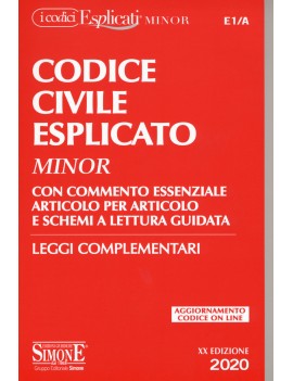 ve CODICE CIVILE ESPLICATO minor 2020 E1