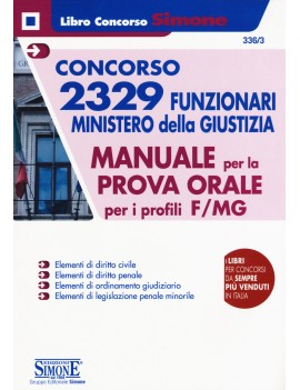 2329 funzionari MINISTRO GIUSTIZIA manua