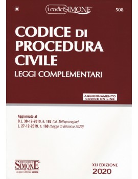 CODICE DI PROCEDURQA CIVILE 2020