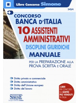 BANCA D'ITALIA 10 assistenti amministrat