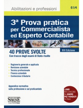 terza PROVA PRATICA COMMERCIALISTA e ESP