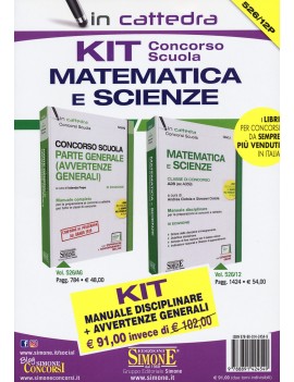 MATEAMTICA SCIENZE + AVVERTENZE GENERALI