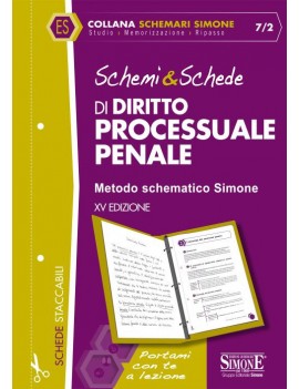 SCHEMI SCHEDE DIRITTO PROCESSUALE PENALE