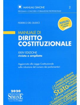 Manuale diritto costituzionale 2020  2