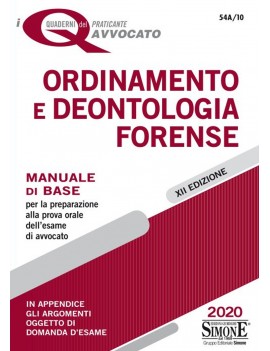 ORDINAMENTO E DEONTOLOGIA FORENSE manual