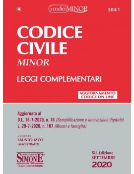 CODICE CIVILE 2020 set MINOR  504/1