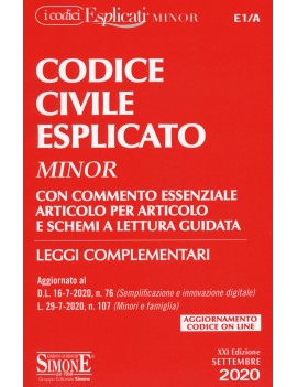 CODICE CIVILE ESPLICATO minor 2020 E1