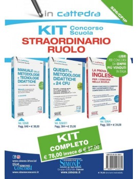 KIT CONCORSO MANUALE + QUESITI + PROVA D