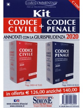 Kit C1 + C3  CIVILE E PENALE  2020 ANNOT