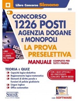 1226 AGENZIA DOGANE E MONOPOLI prova pre