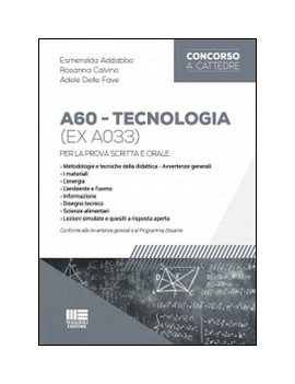 CONCORSO SCUOLA A060 TECNOLOGIE