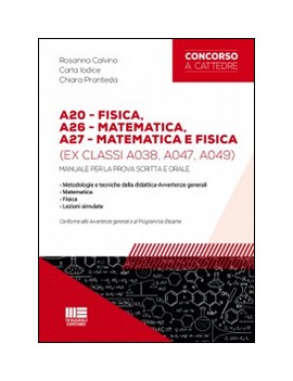 CONCORSO SCUOLA A20  A26  A27