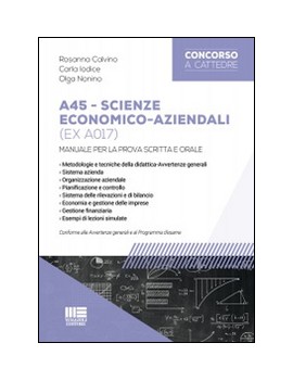 CONCORSO SCUOLA A45 SCIENZE ECONOMICO AZ