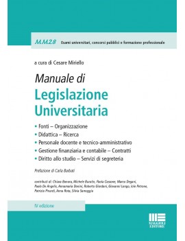 MANUALE DI LEGISLAZIONE UNIVERTSITARIA