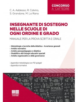 CONCORSO SCUOLA SOSTEGNO SCUOLE DI ORGNI