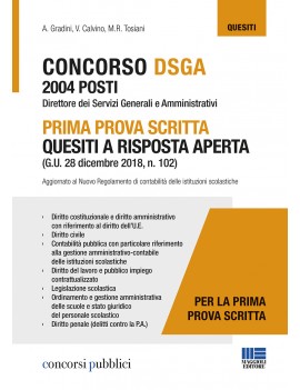 CONCORSO DSGA quesiti prova SCRITTA