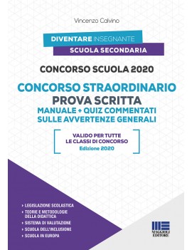 CONCORSO SCUOLA STRAORDINARIO PROVA SCRI