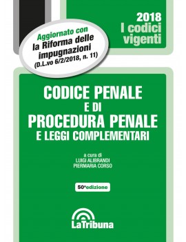 VE CODICE PENALE E PROCEDURA PENALE 2018